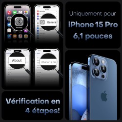 TOCOL Coque Magnétique pour iPhone 15 Pro 6,1 Pouces, Compatible avec MagSafe, Protection de l'objectif améliorée, Coque Mat Tra