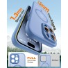 TOCOL Coque Magnétique pour iPhone 15 Pro 6,1 Pouces, Compatible avec MagSafe, Protection de l'objectif améliorée, Coque Mat Tra