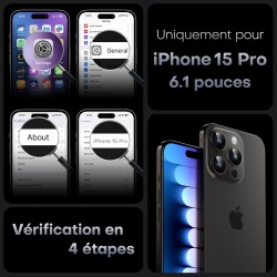 TOCOL Coque Magnétique pour iPhone 15 Pro 6,1 Pouces, Compatible avec MagSafe, Protection de l'objectif améliorée, Coque Mat Tra