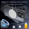 TOCOL Coque Magnétique pour iPhone 15 Pro 6,1 Pouces, Compatible avec MagSafe, Protection de l'objectif améliorée, Coque Mat Tra