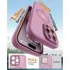 TOCOL Coque Magnétique pour iPhone 15 Pro 6,1 Pouces, Compatible avec MagSafe, Protection de l'objectif améliorée, Coque Mat Tra