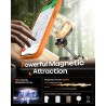 Tocol coque magnétique pour iphone 15 pro 6,1 pouces, compatible avec magsafe, protection de l'objectif améliorée, coque mat tra