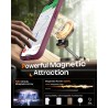 TOCOL Coque Magnétique pour iPhone 15 Pro 6,1 Pouces, Compatible avec MagSafe, Protection de l'objectif améliorée, Coque Mat Tra