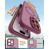 TOCOL Coque Magnétique pour iPhone 15 Pro 6,1 Pouces, Compatible avec MagSafe, Protection de l'objectif améliorée, Coque Mat Tra