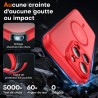 TOCOL Coque Magnétique pour iPhone 15 Pro 6,1 Pouces, Compatible avec MagSafe, Protection de l'objectif améliorée, Coque Mat Tra