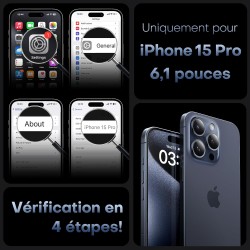 TOCOL Coque Magnétique pour iPhone 15 Pro 6,1 Pouces, Compatible avec MagSafe, Pas Facile à Jaunir, Protection de l'objectif amé