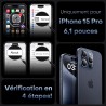 TOCOL Coque Magnétique pour iPhone 15 Pro 6,1 Pouces, Compatible avec MagSafe, Pas Facile à Jaunir, Protection de l'objectif amé