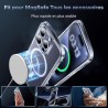 TOCOL Coque Magnétique pour iPhone 15 Pro 6,1 Pouces, Compatible avec MagSafe, Pas Facile à Jaunir, Protection de l'objectif amé