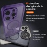 TOCOL Coque Magnétique pour iPhone 15 Pro 6,1 Pouces, Compatible avec MagSafe, Protection de l'objectif améliorée, Coque Mat Tra
