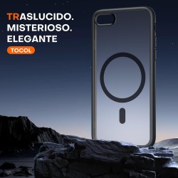TOCOL Coque Magnétique pour iPhone SE 2022/2020, iPhone 8/7 4,7 Pouces, Compatible avec MagSafe, Coque Mat Translucide Fine Anti
