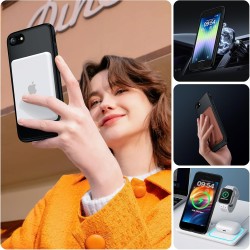 TOCOL Coque Magnétique pour iPhone SE 2022/2020, iPhone 8/7 4,7 Pouces, Compatible avec MagSafe, Coque Mat Translucide Fine Anti