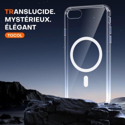 TOCOL Coque Magnétique pour iPhone SE 2022/2020, iPhone 8/7 4,7 Pouces, Compatible avec MagSafe, Pas Facile à Jaunir, Fine Antic