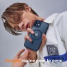 TOCOL Coque Magnétique pour iPhone 12 6,1 Pouces, Compatible avec MagSafe, Protection de l'objectif améliorée, Coque Mat Translu