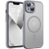 TOCOL Coque Magnétique pour iPhone 13 6,1 Pouces, Compatible avec MagSafe, Protection de l'objectif améliorée, Coque Mat Translu
