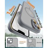 TOCOL Coque Magnétique pour iPhone 13 6,1 Pouces, Compatible avec MagSafe, Protection de l'objectif améliorée, Coque Mat Translu