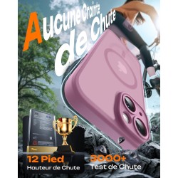 TOCOL Coque Magnétique pour iPhone 13 6,1 Pouces, Compatible avec MagSafe, Protection de l'objectif améliorée, Coque Mat Translu