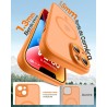Tocol coque magnétique pour iphone 14 6,1 pouces, compatible avec magsafe, protection de l'objectif améliorée, coque mat translu