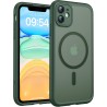 TOCOL Coque Magnétique pour iPhone 11 6,1 Pouces, Compatible avec MagSafe, Protection de l'objectif améliorée, Coque Mat Translu