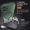 TOCOL Coque Magnétique pour iPhone 11 6,1 Pouces, Compatible avec MagSafe, Protection de l'objectif améliorée, Coque Mat Translu