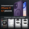TOCOL Coque Magnétique pour iPhone 11 6,1 Pouces, Compatible avec MagSafe, Protection de l'objectif améliorée, Coque Mat Translu