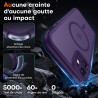 TOCOL Coque Magnétique pour iPhone 11 6,1 Pouces, Compatible avec MagSafe, Protection de l'objectif améliorée, Coque Mat Translu