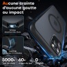 TOCOL Coque Magnétique pour iPhone 11 Pro Max 6,5 Pouces, Compatible avec MagSafe, Coque Mat Translucide Fine Antichoc, Noir