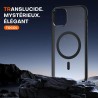 TOCOL Coque Magnétique pour iPhone 11 Pro Max 6,5 Pouces, Compatible avec MagSafe, Coque Mat Translucide Fine Antichoc, Noir