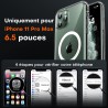 TOCOL Coque Magnétique pour iPhone 11 Pro Max 6,5 Pouces, Compatible avec MagSafe, Pas Facile à Jaunir, Fine Antichoc, Transpare