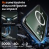 TOCOL Coque Magnétique pour iPhone 11 Pro Max 6,5 Pouces, Compatible avec MagSafe, Pas Facile à Jaunir, Fine Antichoc, Transpare