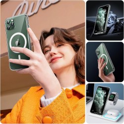 TOCOL Coque Magnétique pour iPhone 11 Pro Max 6,5 Pouces, Compatible avec MagSafe, Pas Facile à Jaunir, Fine Antichoc, Transpare