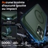 TOCOL Coque Magnétique pour iPhone 11 Pro Max 6,5 Pouces, Compatible avec MagSafe, Coque Mat Translucide Fine Antichoc, Vert Alp