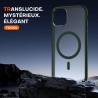 TOCOL Coque Magnétique pour iPhone 11 Pro Max 6,5 Pouces, Compatible avec MagSafe, Coque Mat Translucide Fine Antichoc, Vert Alp