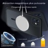 TOCOL Coque Magnétique pour iPhone 11 6,1 Pouces, Compatible avec MagSafe, Protection de l'objectif améliorée, Coque Mat Translu