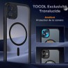 TOCOL Coque Magnétique pour iPhone 11 6,1 Pouces, Compatible avec MagSafe, Protection de l'objectif améliorée, Coque Mat Translu