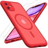 TOCOL Coque Magnétique pour iPhone 11 6,1 Pouces, Compatible avec MagSafe, Protection de l'objectif améliorée, Coque Mat Translu