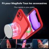 TOCOL Coque Magnétique pour iPhone 11 6,1 Pouces, Compatible avec MagSafe, Protection de l'objectif améliorée, Coque Mat Translu