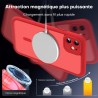 TOCOL Coque Magnétique pour iPhone 11 6,1 Pouces, Compatible avec MagSafe, Protection de l'objectif améliorée, Coque Mat Translu