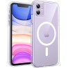 TOCOL Coque Magnétique pour iPhone 11 6,1 Pouces, Compatible avec MagSafe, Pas Facile à Jaunir, Protection de l'objectif amélior