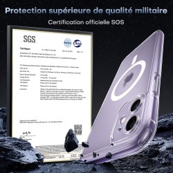 TOCOL Coque Magnétique pour iPhone 11 6,1 Pouces, Compatible avec MagSafe, Pas Facile à Jaunir, Protection de l'objectif amélior