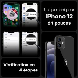 TOCOL Coque Magnétique pour iPhone 12 6,1 Pouces, Compatible avec MagSafe, Protection de l'objectif améliorée, Coque Mat Translu