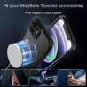 TOCOL Coque Magnétique pour iPhone 12 6,1 Pouces, Compatible avec MagSafe, Protection de l'objectif améliorée, Coque Mat Translu