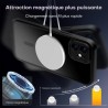 TOCOL Coque Magnétique pour iPhone 12 6,1 Pouces, Compatible avec MagSafe, Protection de l'objectif améliorée, Coque Mat Translu
