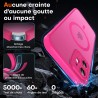 TOCOL Coque Magnétique pour iPhone 12 6,1 Pouces, Compatible avec MagSafe, Protection de l'objectif améliorée, Coque Mat Translu