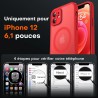 TOCOL Coque Magnétique pour iPhone 12 6,1 Pouces, Compatible avec MagSafe, Protection de l'objectif améliorée, Coque Mat Translu