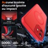 TOCOL Coque Magnétique pour iPhone 12 6,1 Pouces, Compatible avec MagSafe, Protection de l'objectif améliorée, Coque Mat Translu