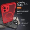 TOCOL Coque Magnétique pour iPhone 12 6,1 Pouces, Compatible avec MagSafe, Protection de l'objectif améliorée, Coque Mat Translu