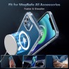 TOCOL Coque Magnétique pour iPhone 12 6,1 Pouces, Compatible avec MagSafe, Pas Facile à Jaunir, Protection de l'objectif amélior