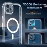 TOCOL Coque Magnétique pour iPhone 12 6,1 Pouces, Compatible avec MagSafe, Pas Facile à Jaunir, Protection de l'objectif amélior