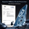 TOCOL Coque Magnétique pour iPhone 12 6,1 Pouces, Compatible avec MagSafe, Pas Facile à Jaunir, Protection de l'objectif amélior
