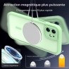 TOCOL Coque Magnétique Uniquement pour iPhone 12 6,1 Pouces, Compatible avec MagSafe, Protection de l'objectif améliorée, Coque 